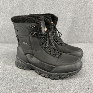 SHULOOK Hiking Boots Mens 9.5 Black Waterproof Mid Boots Non-Slip Comfortable‎